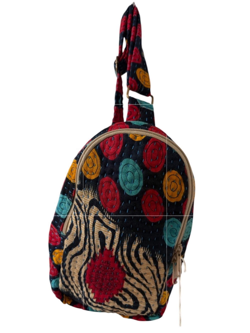 World Finds Floral Print Crossbody Cotton Bag.NWT
